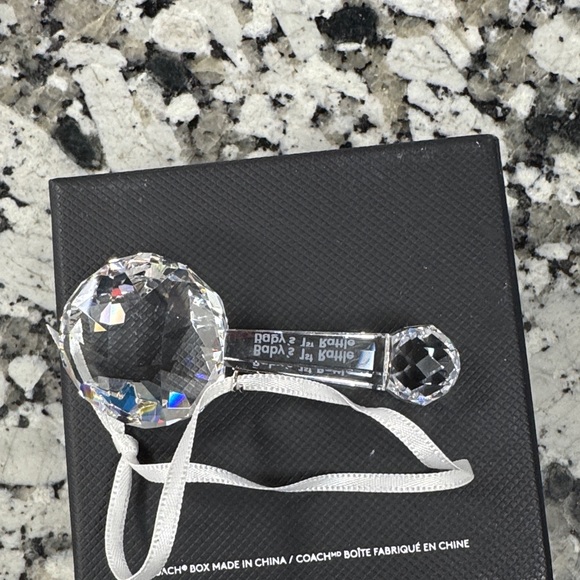 Swarovski Crystal Baby’s 1st Rattle with ribbon - Picture 2 of 5